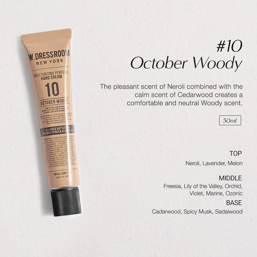 Moisturizing Perfume Hand Cream No.10 October Woody (1.69 fl oz)