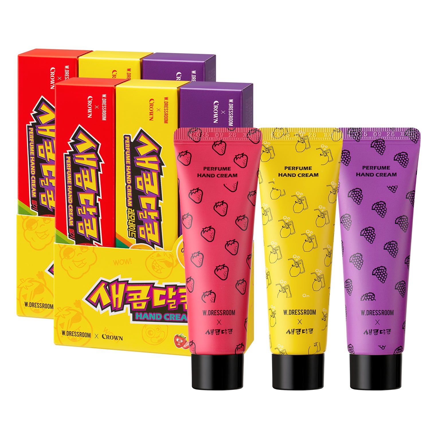 Moisturizing Fruity Perfume Hand Cream Set – Strawberry, Lemonade, and Grape (1 fl oz x 3ea) BOGO