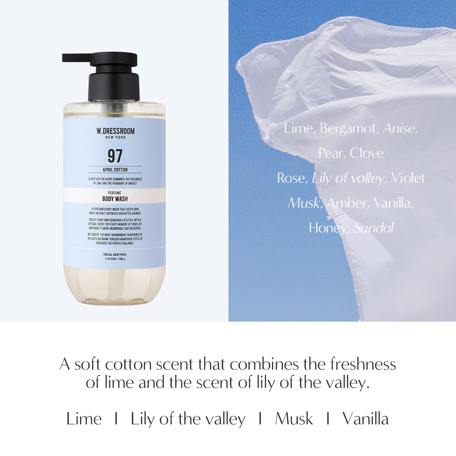 Perfume Body Wash &amp; Lotion No.97 April Cotton (16.9 fl oz)